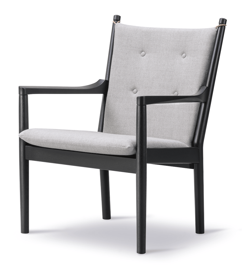 1788 Easy Chair - Black Lacquered Oak - Fredericia - Chairs - Omni 301 Leather - HORNE