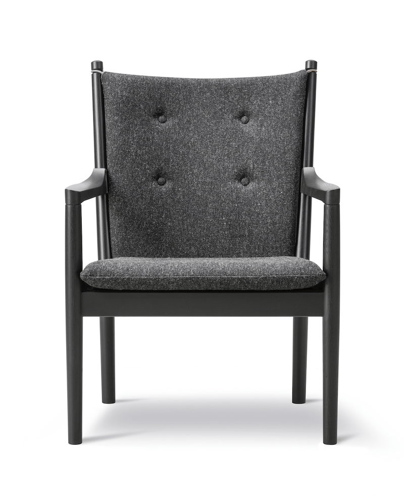 1788 Easy Chair - Black Lacquered Oak - Fredericia - Chairs - Omni 301 Leather - HORNE