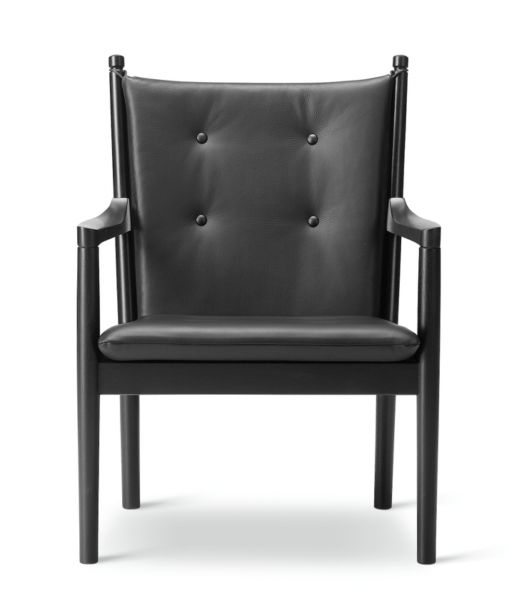 1788 Easy Chair - Black Lacquered Oak - Fredericia - Chairs - Omni 301 Leather - HORNE