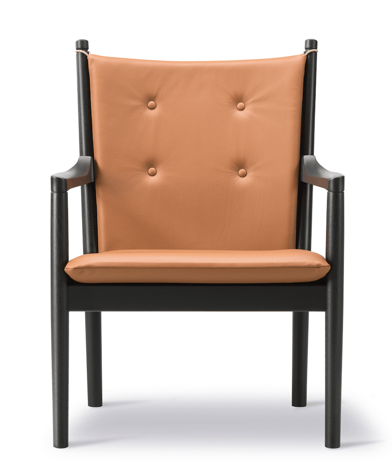 1788 Easy Chair - Black Lacquered Oak - Fredericia - Chairs - Omni 301 Leather - HORNE