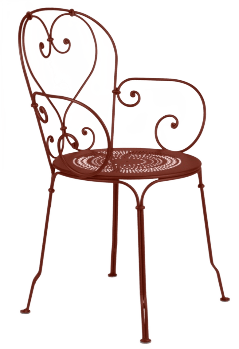 1900 Armchair - Set of 2 - Fermob - Outdoor Furniture - Black Cherry - HORNE