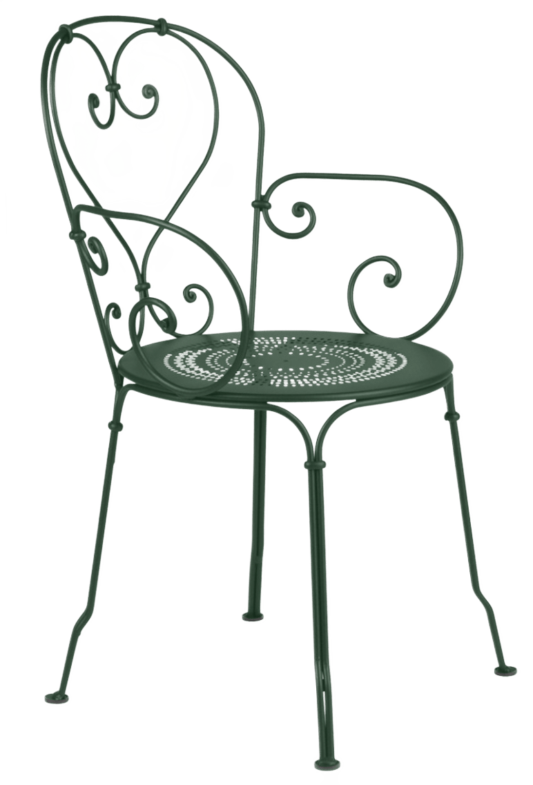 1900 Armchair - Set of 2 - Fermob - Outdoor Furniture - Black Cherry - HORNE