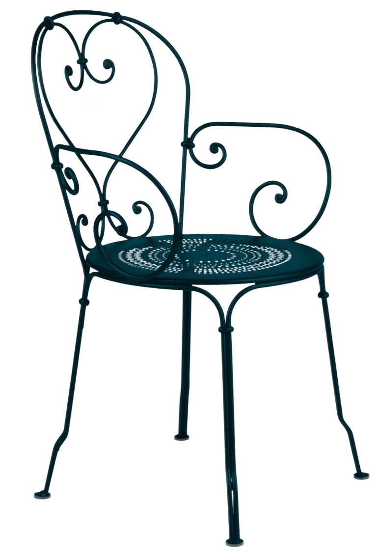 1900 Armchair - Set of 2 - Fermob - Outdoor Furniture - Black Cherry - HORNE