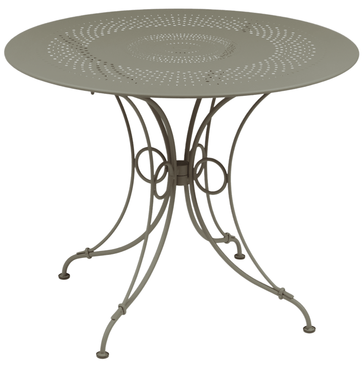 1900 Round Table - Fermob - Outdoor Furniture - 38" Diameter - Nutmeg - HORNE