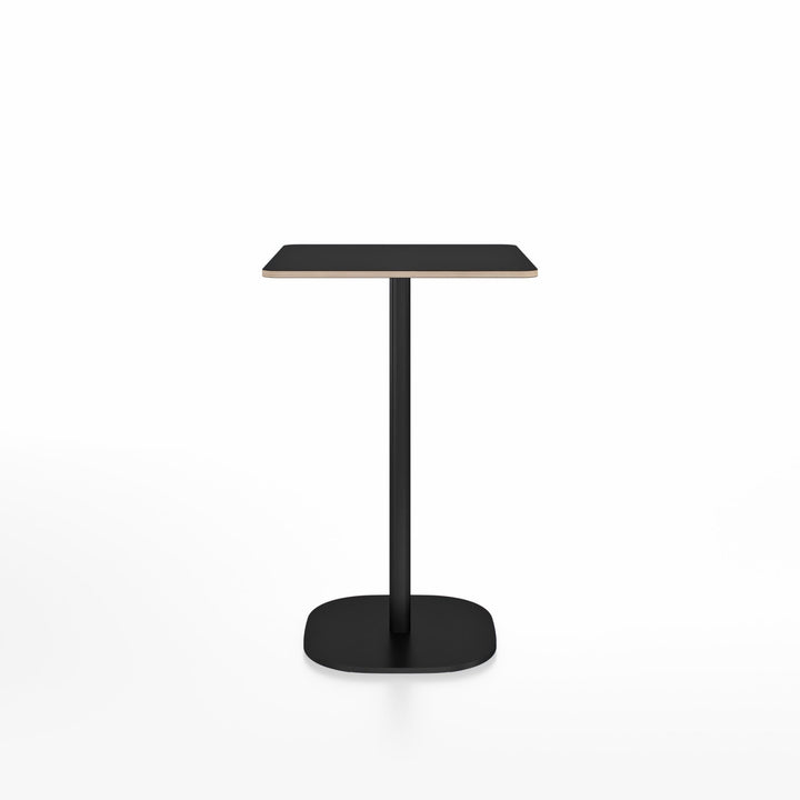 2 Inch Counter Table - 24" x 30" Rectangular - Emeco - Tables - Black Laminate Plywood - Black Powder Coated - HORNE