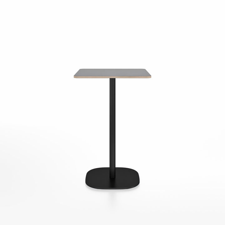 2 Inch Counter Table - 24" x 30" Rectangular - Emeco - Tables - Grey Laminate Plywood - Black Powder Coated - HORNE
