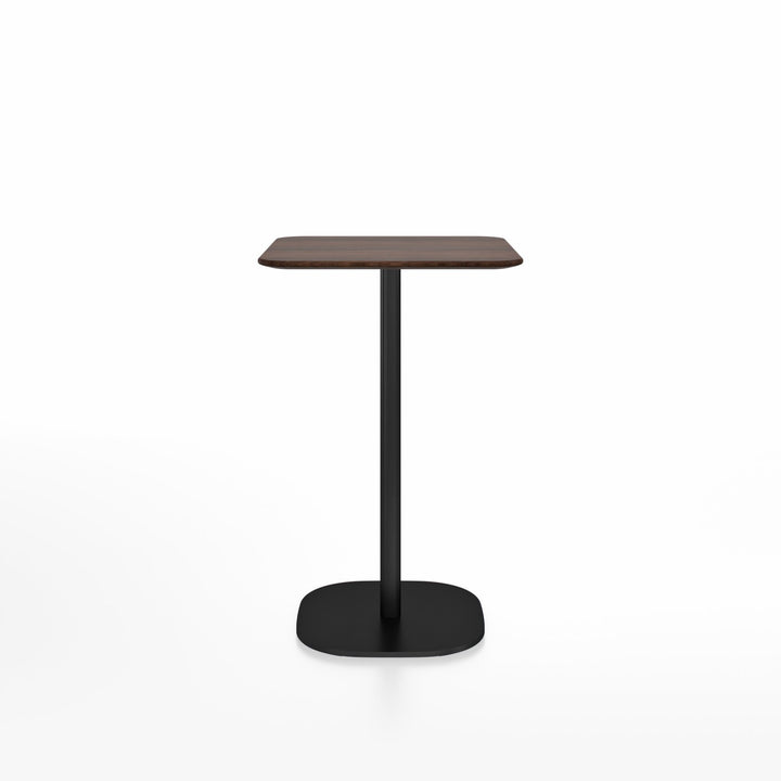 2 Inch Counter Table - 24" x 30" Rectangular - Emeco - Tables - Walnut - Black Powder Coated - HORNE