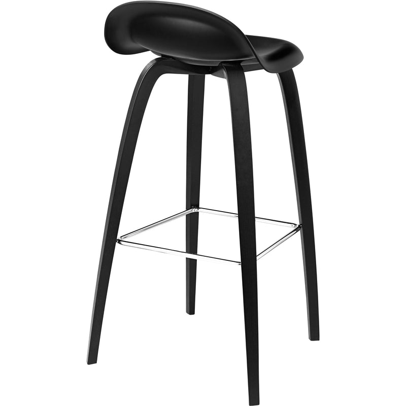 3D Stool Hirek PP Plastic Shell - Wood Base - 25.6