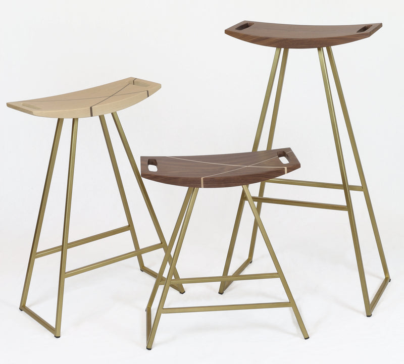 Roberts Counter Stool - Tronk - Stools + Benches + Ottomans - Walnut - Green - HORNE