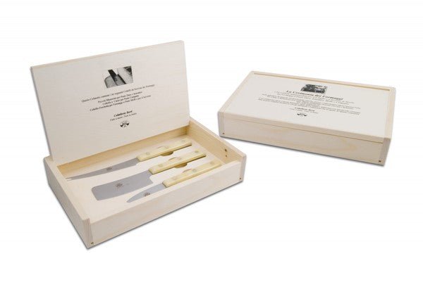 3pc Cheese Knives Boxed Set - White Lucite