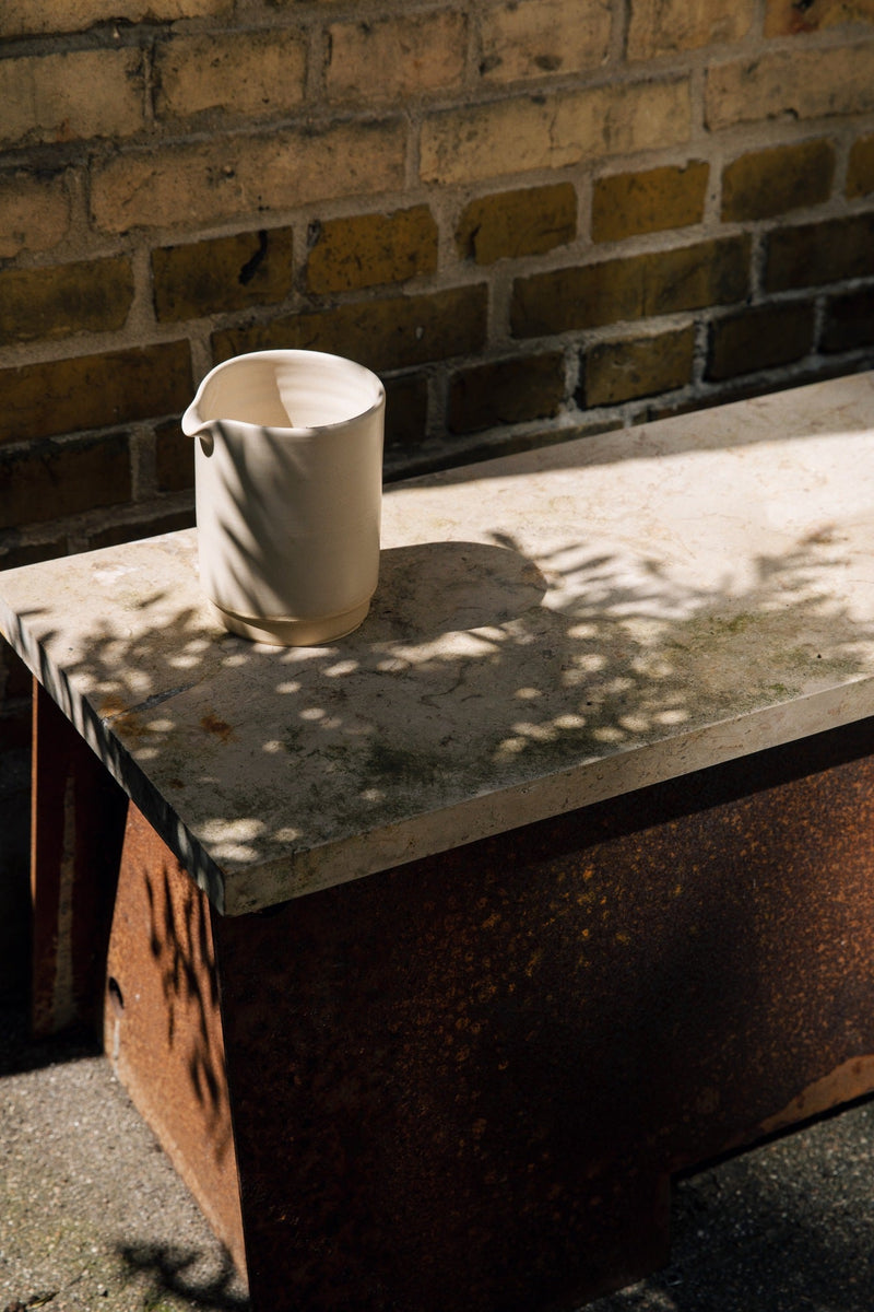 64 Bench - Frama - Stools + Benches + Ottomans - Travertine/Corten Steel - HORNE