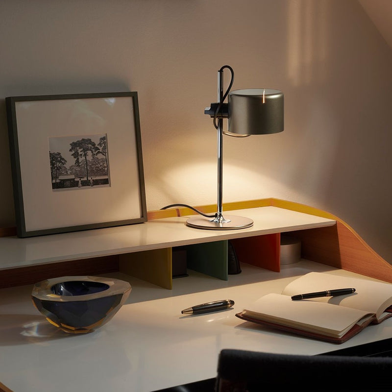 Mini Coupé Table Lamp - Oluce - Table + Task - Anodic Bronze - HORNE