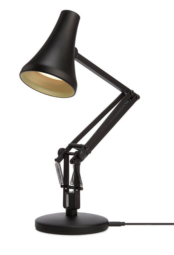 90 Mini Mini Desk Lamp - Anglepoise - Table + Task - Carbon Black and Black - HORNE