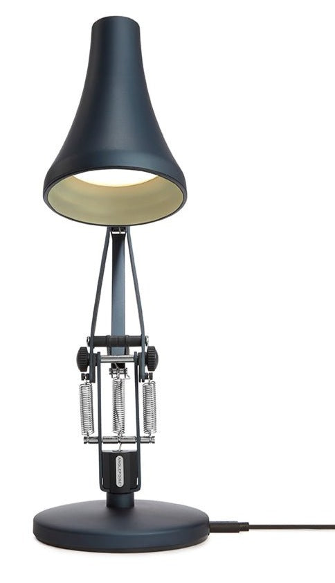 90 Mini Mini Desk Lamp - Anglepoise - Table + Task - Steel Blue and Grey - HORNE