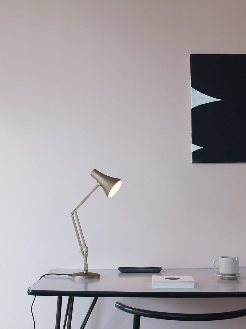 90 Mini Mini Desk Lamp - Anglepoise - Table + Task - Steel Blue and Grey - HORNE