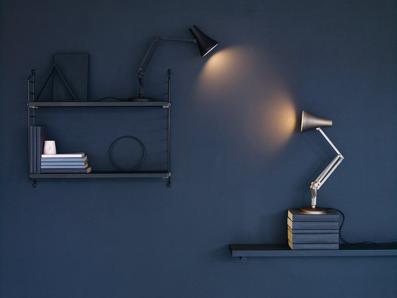 90 Mini Mini Desk Lamp - Anglepoise - Table + Task - Steel Blue and Grey - HORNE
