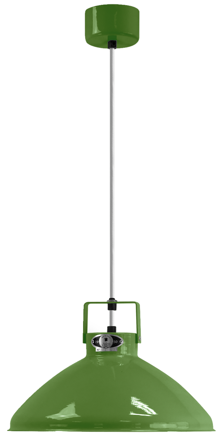 Beaumont Pendant - B240 - Glossy Finish - Jielde Pendants - Herb Green - RAL6010 - Silver - HORNE