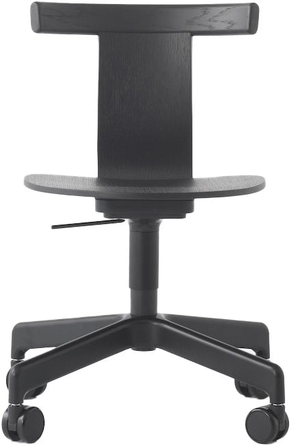 Jiro Swivel Chair With Casters - Resident - Chairs - Black With Black Base - HORNE