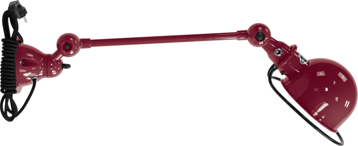 Loft Table/Wall Light - D4001 - Glossy Finish - Jielde - Table + Task - With Plug & Cord - Burgundy - RAL3005 - HORNE