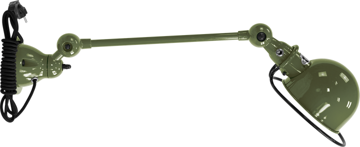 Loft Table/Wall Light - D4001 - Glossy Finish - Jielde - Table + Task - With Plug & Cord - Olive Green - RAL6003 - HORNE