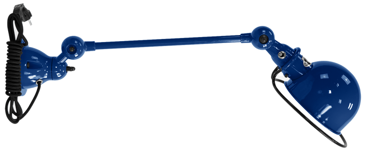 Loft Table/Wall Light - D4001 - Glossy Finish - Jielde - Table + Task - With Plug & Cord - Sapphire Blue - RAL5003 - HORNE