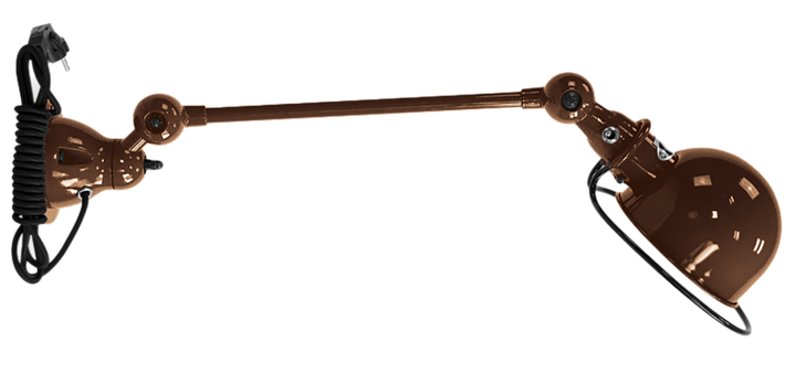 Loft Table/Wall Light - D4001 - Glossy Finish - Jielde - Table + Task - With Plug & Cord - Hammered Copper - HORNE