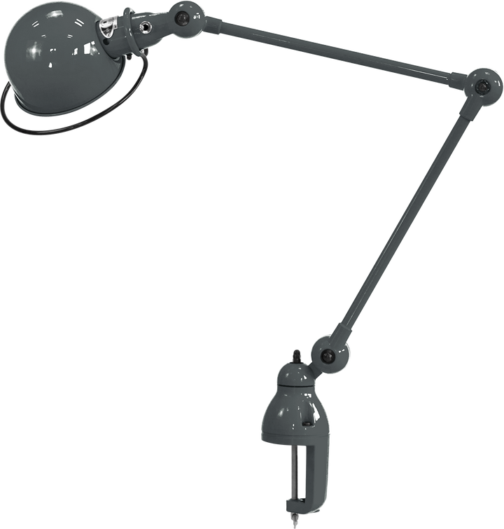 Loft Desk Clamp Lamp - D4040 - Jielde - Table + Task - Glossy - Granite Grey - RAL7026 - HORNE