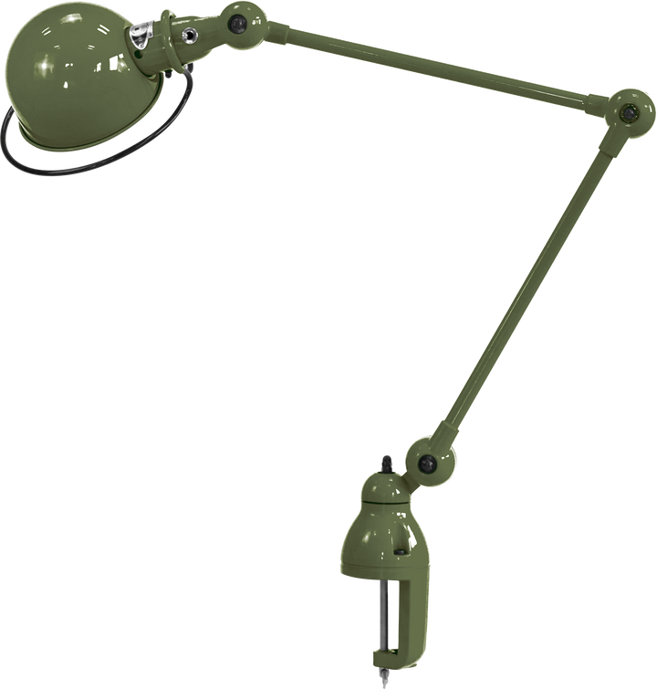 Loft Desk Clamp Lamp - D4040 - Jielde - Table + Task - Glossy - Olive Green - RAL6003 - HORNE