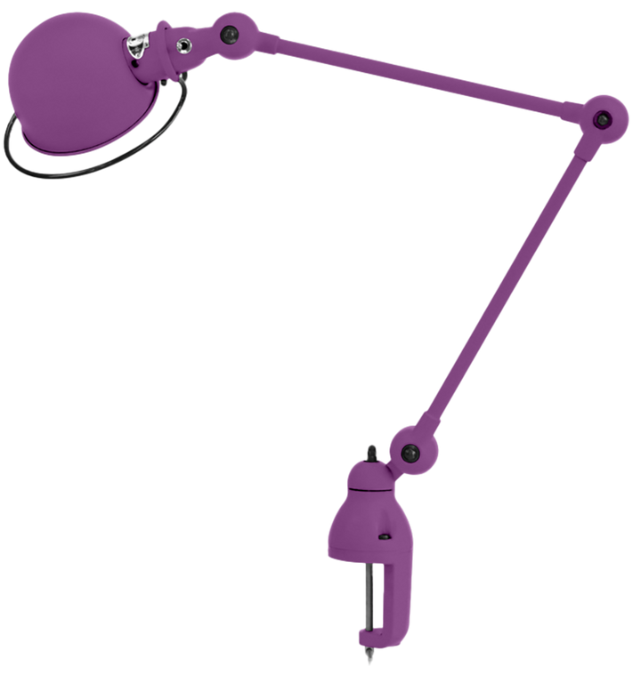 Loft Desk Clamp Lamp - D4040 - Jielde - Table + Task - Matte - Fuschia - RAL4008 - HORNE