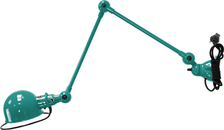 Loft Table/Wall Light - D4401R - Glossy Finish - Jielde - Table + Task - With Plug & Cord - Water Blue - RAL5021 - HORNE