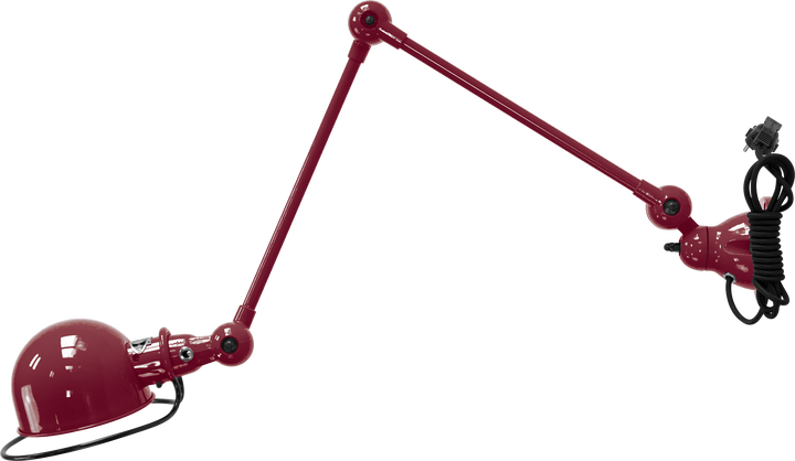 Loft Table/Wall Light - D4401R - Glossy Finish - Jielde - Table + Task - With Plug & Cord - Burgundy - RAL3005 - HORNE