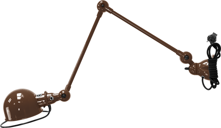 Loft Table/Wall Light - D4401R - Glossy Finish - Jielde - Table + Task - With Plug & Cord - Chocolate - RAL8017 - HORNE