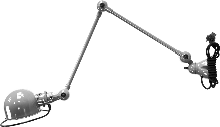 Loft Table/Wall Light - D4401R - Glossy Finish - Jielde - Table + Task - With Plug & Cord - Chrome - HORNE