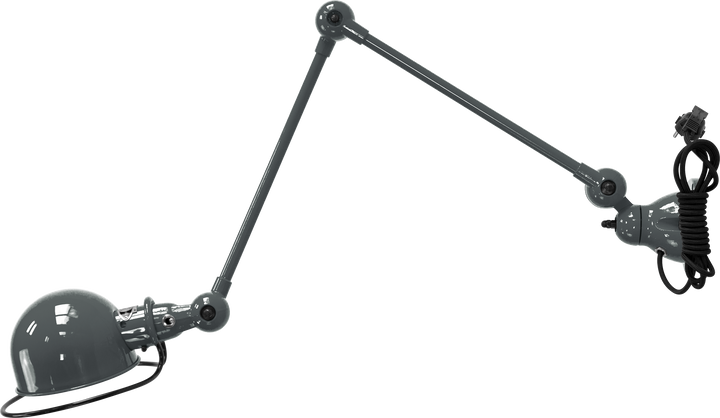 Loft Table/Wall Light - D4401R - Glossy Finish - Jielde - Table + Task - With Plug & Cord - Granite Grey - RAL7026 - HORNE