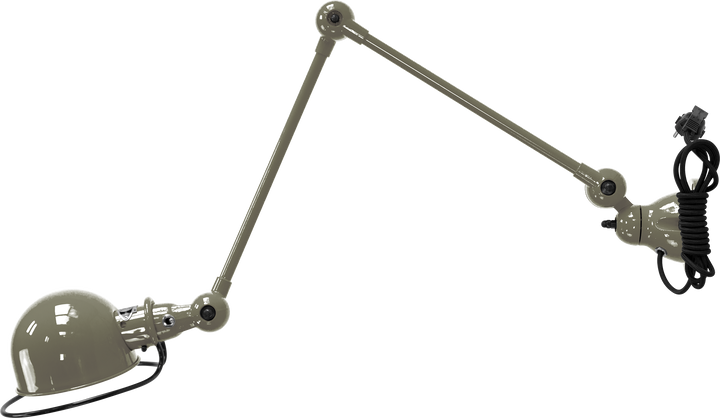 Loft Table/Wall Light - D4401R - Glossy Finish - Jielde - Table + Task - With Plug & Cord - Khaki - RAL7002 - HORNE