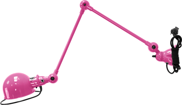Loft Table/Wall Light - D4401R - Glossy Finish - Jielde - Table + Task - With Plug & Cord - Pink - RAL4003 - HORNE