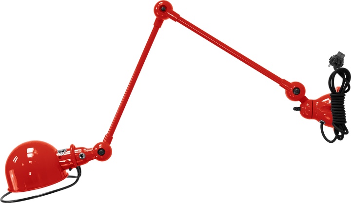 Loft Table/Wall Light - D4401R - Glossy Finish - Jielde - Table + Task - With Plug & Cord - Red - RAL3020 - HORNE