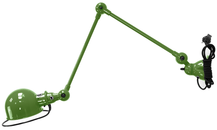 Loft Table/Wall Light - D4401R - Glossy Finish - Jielde - Table + Task - With Plug & Cord - Herb Green - RAL6010 - HORNE
