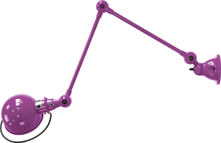 Loft Table/Wall Light - D4401R - Glossy Finish - Jielde - Table + Task - No Switch - Fuschia - RAL4008 - HORNE