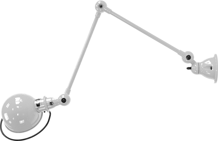Loft Table/Wall Light - D4401R - Glossy Finish - Jielde - Table + Task - No Switch - Silver Grey - RAL9006 - HORNE