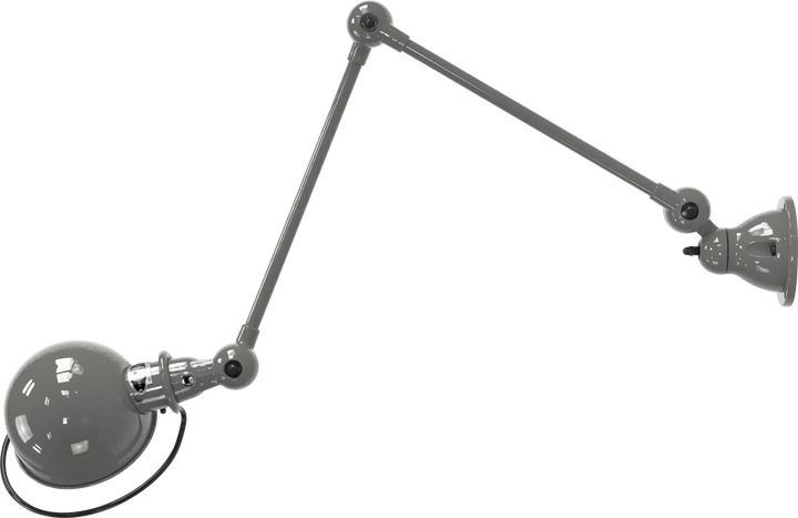 Loft Table/Wall Light - D4401R - Glossy Finish - Jielde - Table + Task - No Switch - Mouse Grey - RAL7005 - HORNE