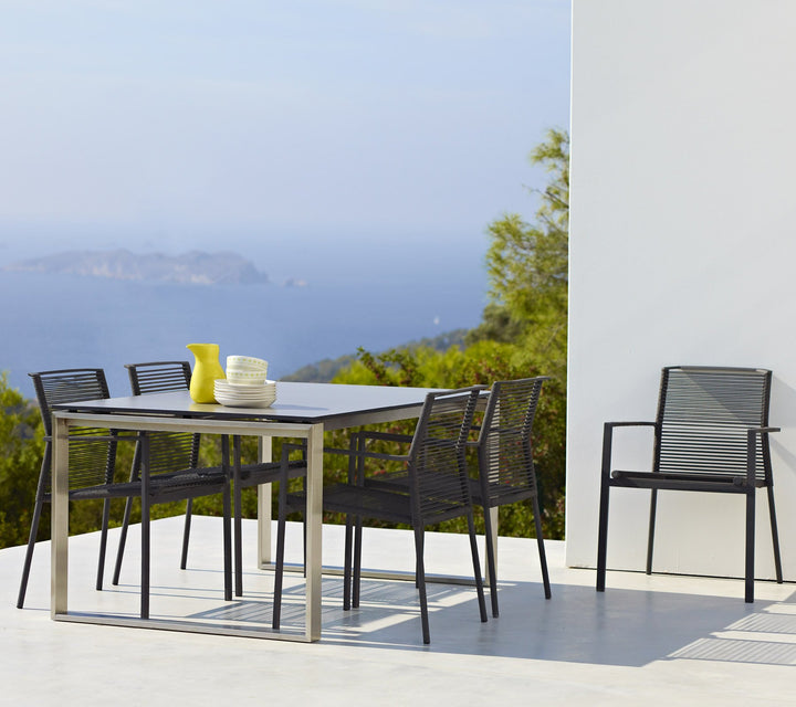 Edge Armchair - Cane Line - Outdoor Furniture - Add Taupe Cushion - HORNE