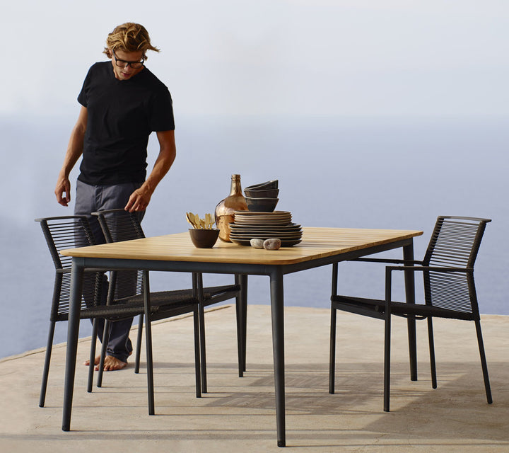 Edge Armchair - Cane Line - Outdoor Furniture - Add Taupe Cushion - HORNE