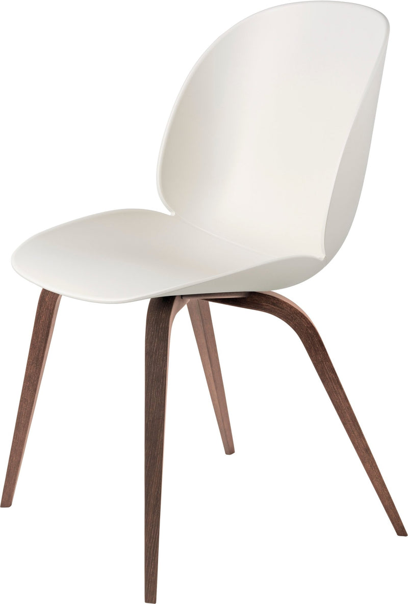Beetle Dining Chair - American Walnut Base - Gubi - Chairs - Alabaster White - HORNE