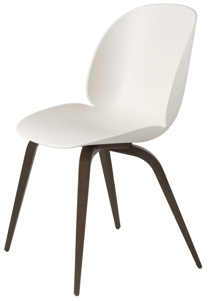 Beetle Dining Chair - Smoked Oak Base - Gubi - Chairs - Alabaster White - HORNE
