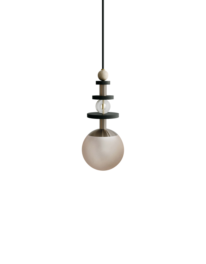 Maru Pendant - Antique Brass - Ladies & Gentlemen - Pendants - 6" - Tall - Bronze Translucent - HORNE