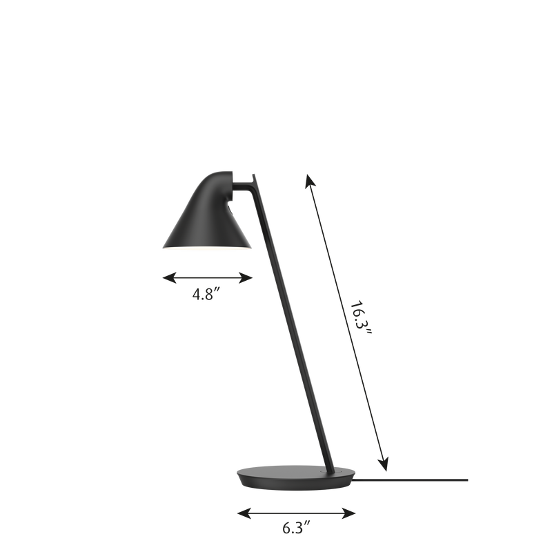 NJP Mini Table Lamp - Louis Poulsen - Table + Task - Black - HORNE