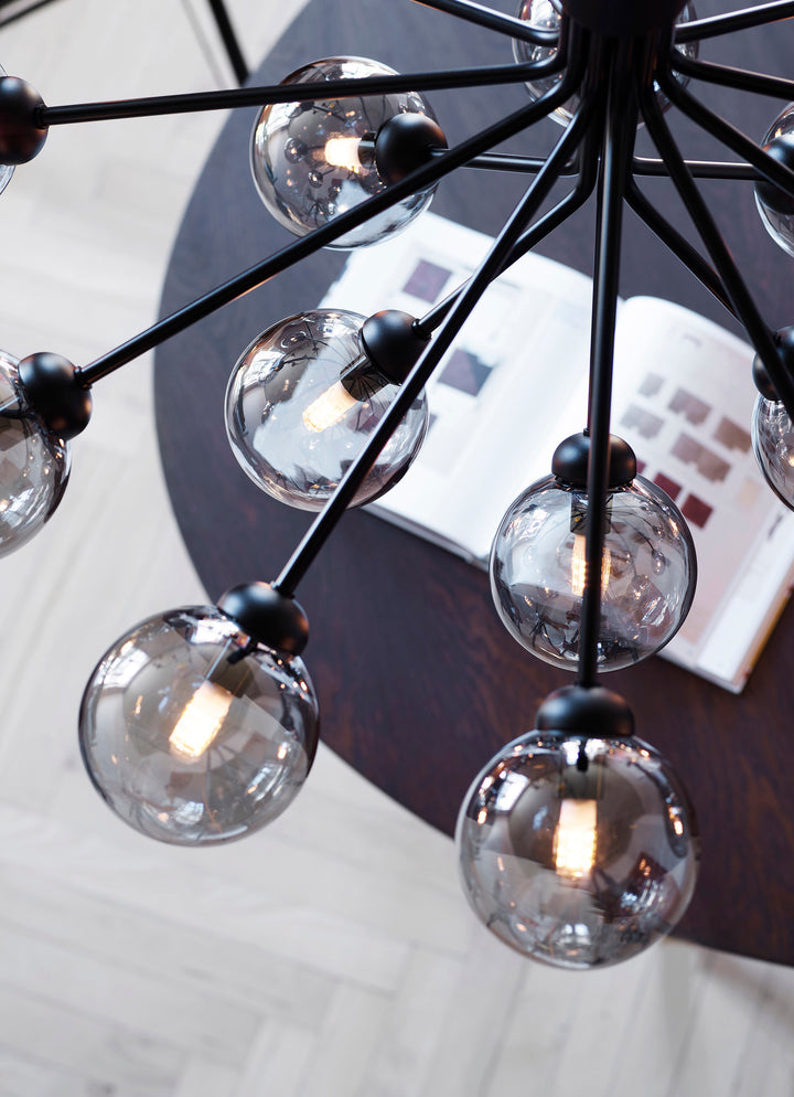 Apiales 18 Pendant - Nuura - Pendants - Satin Black/Optic Smoked - HORNE