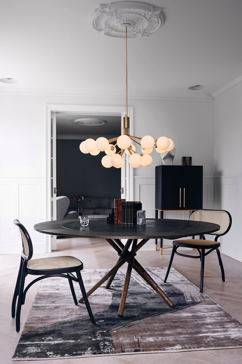 Apiales 18 Pendant - Nuura - Pendants - Brushed Brass/Opal White - HORNE