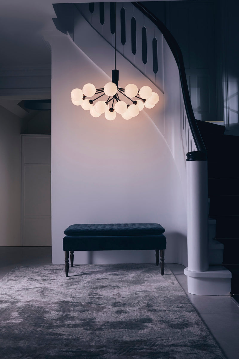 Apiales 18 Pendant - Nuura - Pendants - Brushed Brass/Opal White - HORNE